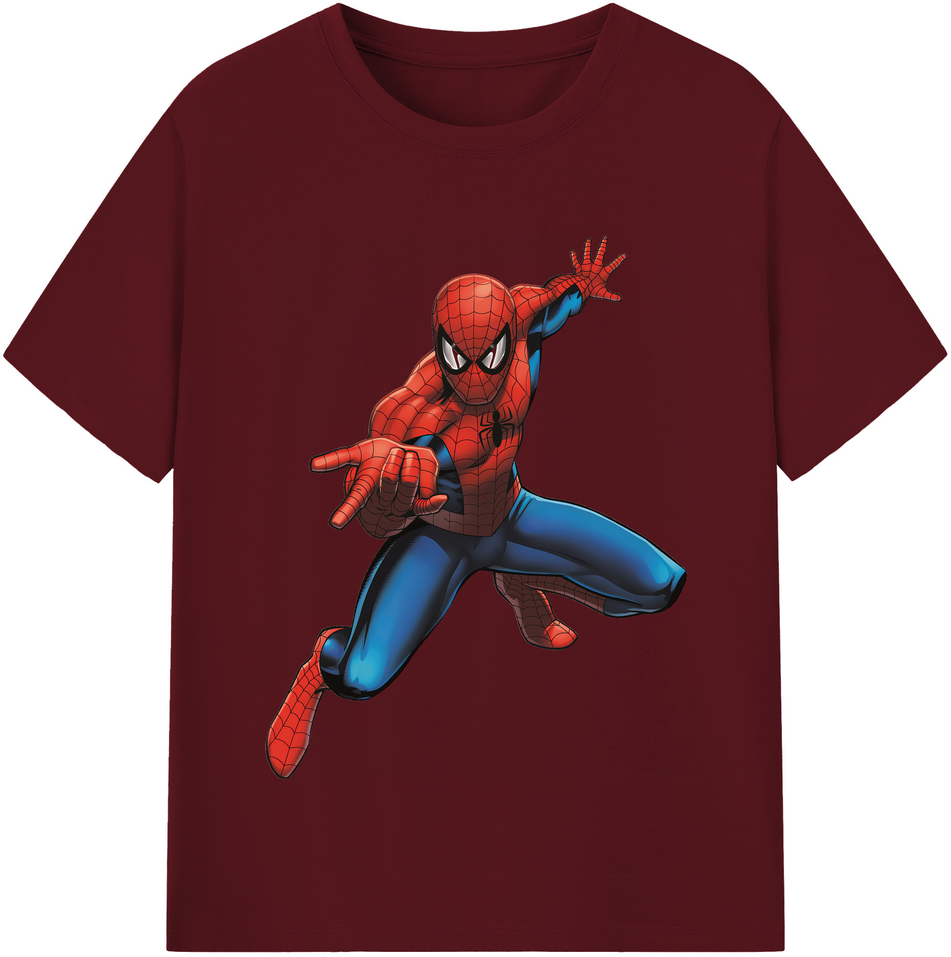 （画像用） Spider Man スパイダーマン 綿100％半袖Tシャツ（フロントプリント）
